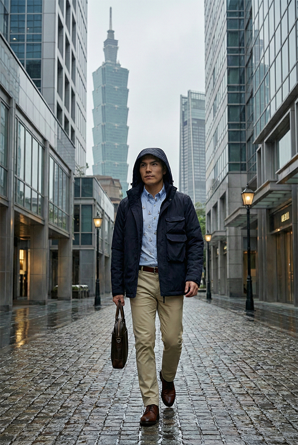 Raincoat with pocket1